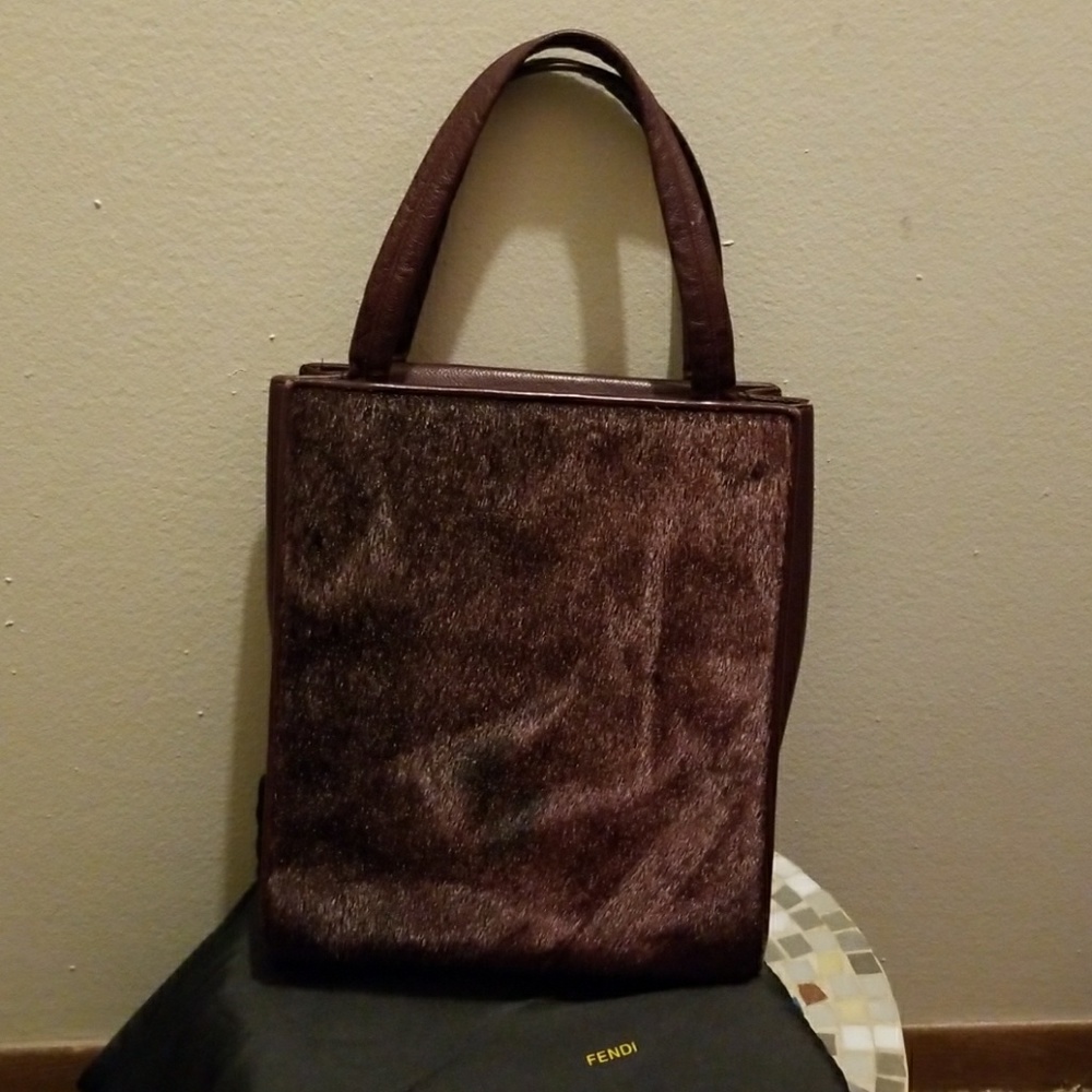 Authentic Fendi Ponyhair tote